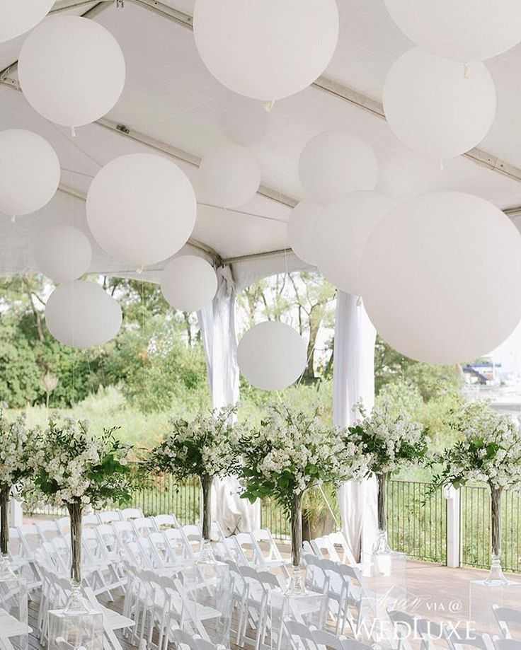 Используем шары для свадебного декора