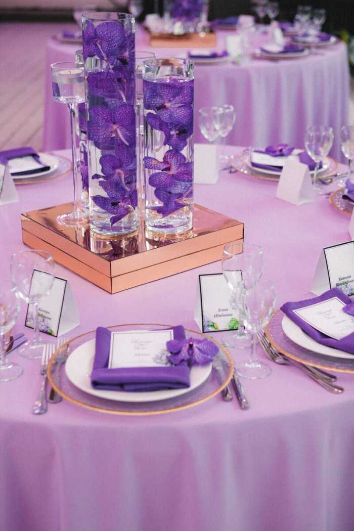 Фиолетовая свадьба: разбираемся в декоре праздника в лиловых оттенках