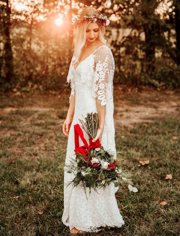 Свадебное платье в стиле «рустик»